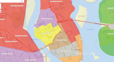 Map of residential recycling pickup schedule